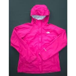 EUC The North Face HyVent Rain Jacket Women’s Medium Pink Hooded Waterproof
